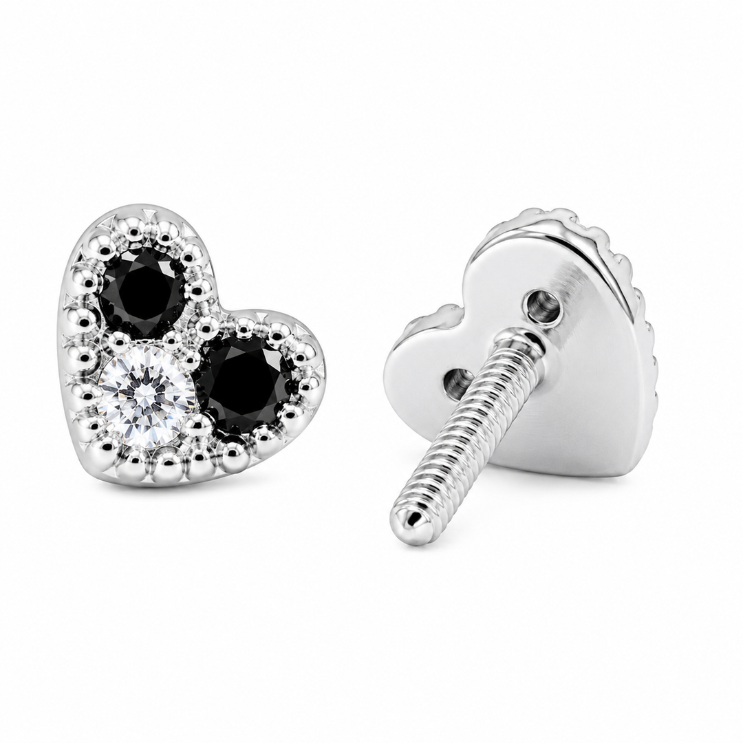 Maia | Heart Stone Earrings