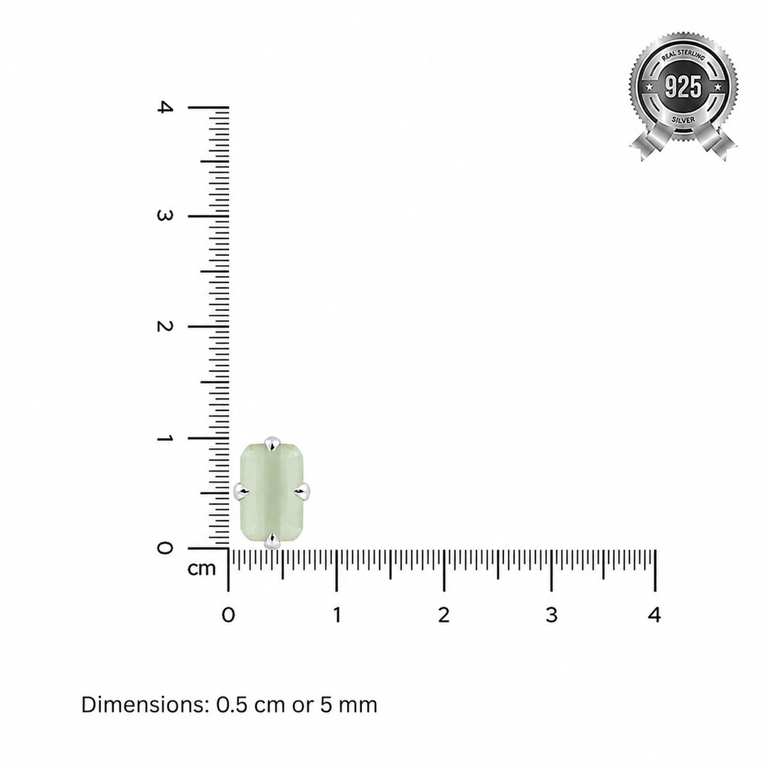MELORA | RECTANGLE SHAPED SILVER NOSE PIN