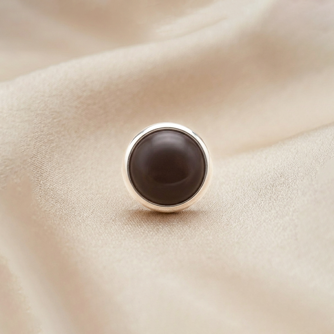Katori Moti | Round Shaped Silver Nose Pin