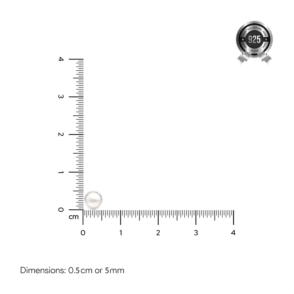 Katori Moti | Round Shaped Silver Nose Pin