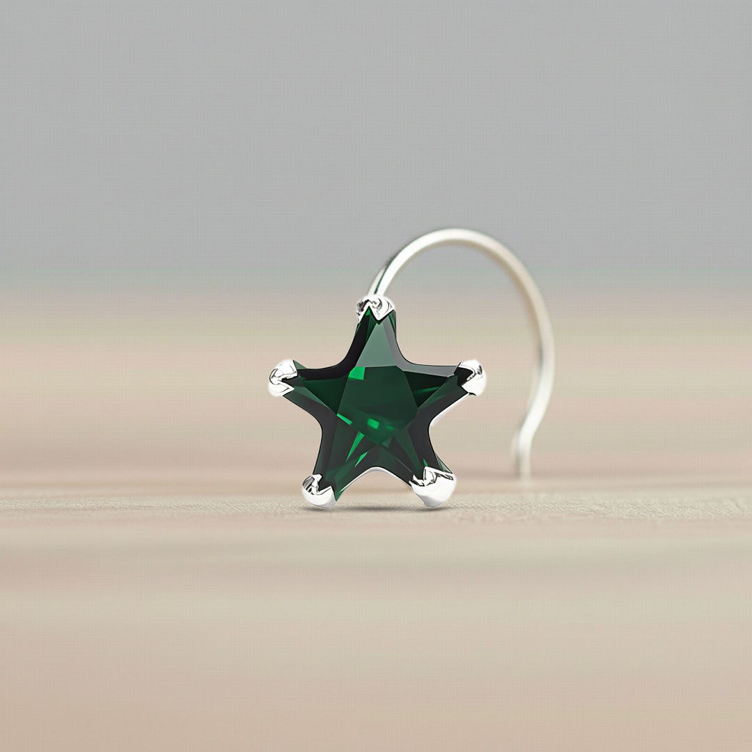 MYNAH Nose Stud Green