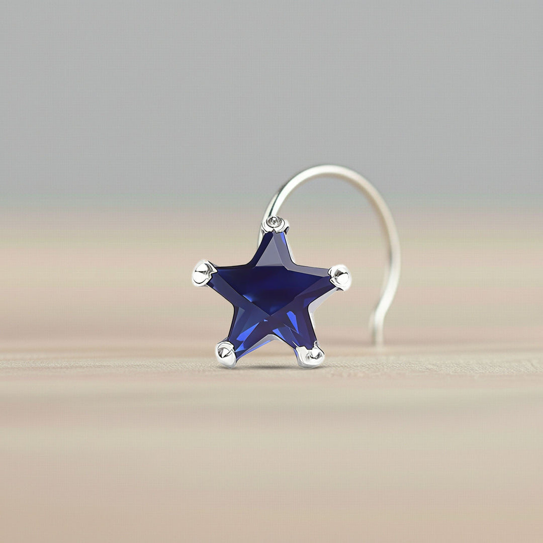 MYNAH Nose Stud Blue