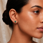 Load image into Gallery viewer, Manya | 7-Stone Flower Shaped Earrings
