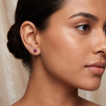 Load image into Gallery viewer, Manya | 7-Stone Flower Shaped Earrings
