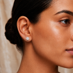 Load image into Gallery viewer, Manya | 7-Stone Flower Shaped Earrings
