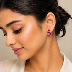 Load image into Gallery viewer, Mohana | Geometric Laser Stone Drop Earrings
