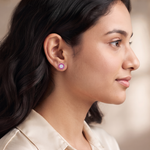 Load image into Gallery viewer, Meena | Two-Tone Floral Halo Earrings
