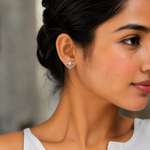 Load image into Gallery viewer, Myra | Geometric Heart Stud Earrings

