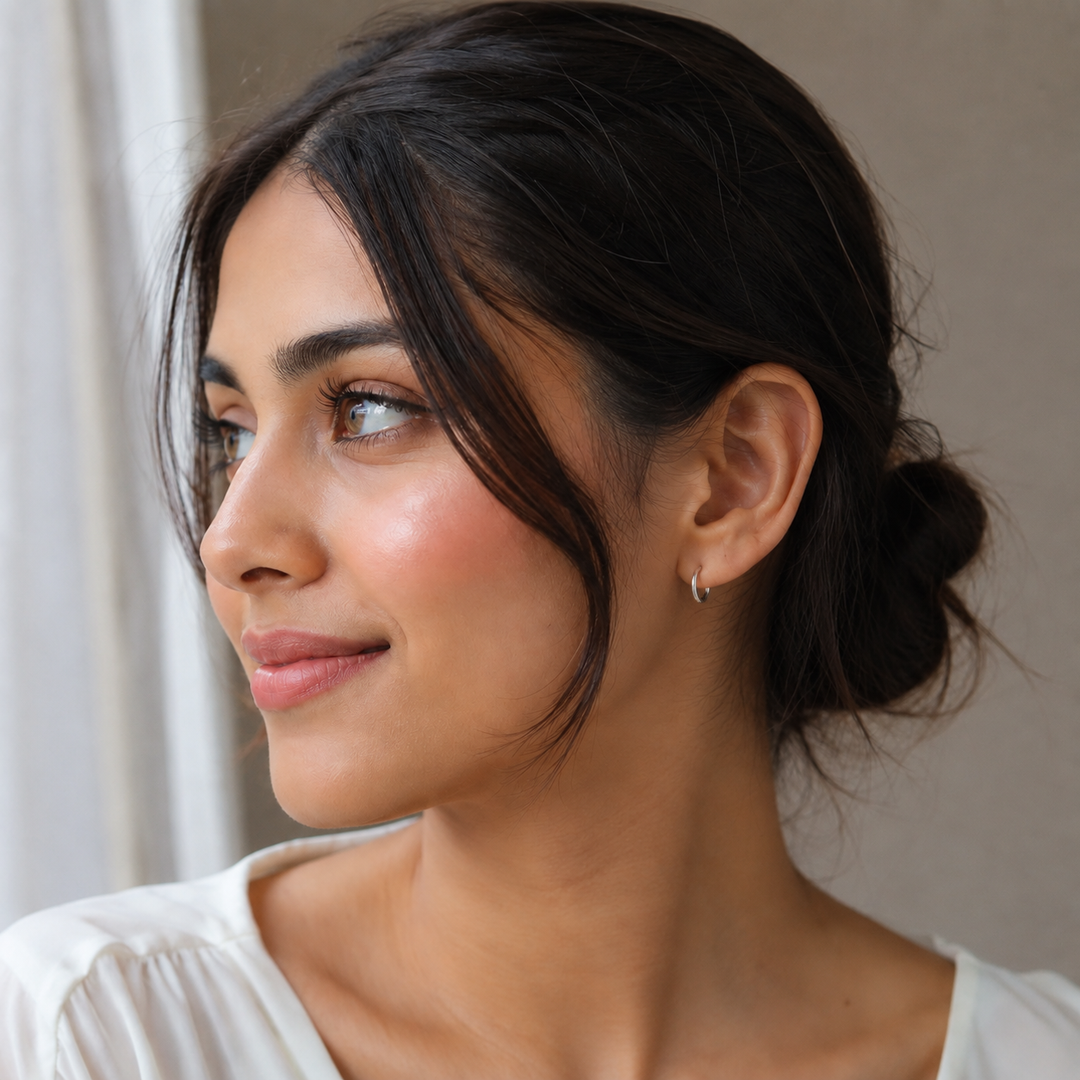 Moksha | Classic Silver Hoop Earrings | 18mm