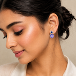 Load image into Gallery viewer, Mohana | Geometric Laser Stone Drop Earrings
