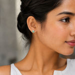 Load image into Gallery viewer, Myra | Geometric Heart Stud Earrings
