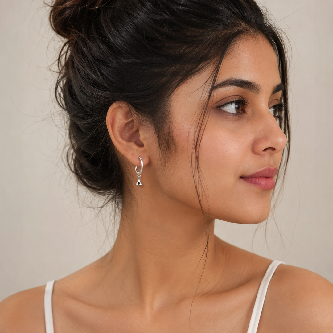Mita | Minimalist Hoop Drop Earrings