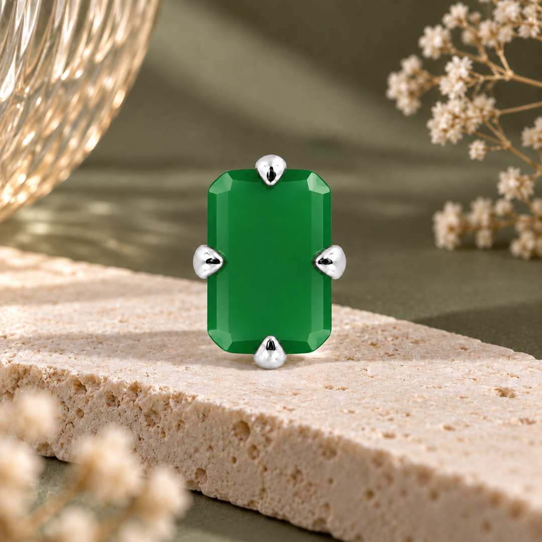 MELORA | RECTANGLE SHAPED SILVER NOSE PIN
