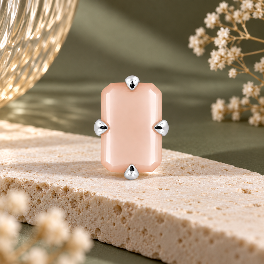 MELORA | RECTANGLE SHAPED SILVER NOSE PIN