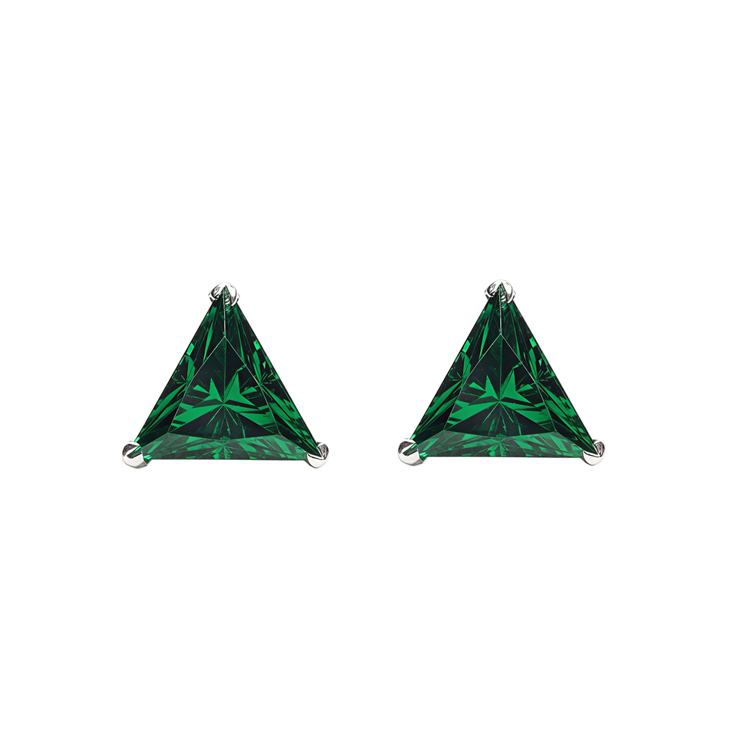 Mithi | Triangle Shaped Silver Earrings