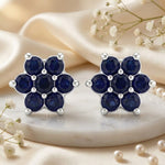 Load image into Gallery viewer, Manya | 7-Stone Flower Shaped Earrings
