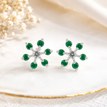 Load image into Gallery viewer, Medha | 7-Stone Starburst Stud Earrings
