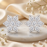 Load image into Gallery viewer, Manya | 7-Stone Flower Shaped Earrings
