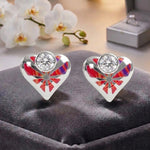 Load image into Gallery viewer, Myra | Geometric Heart Stud Earrings
