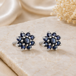 Load image into Gallery viewer, Malini | 9-Stone Flower Shaped Earrings
