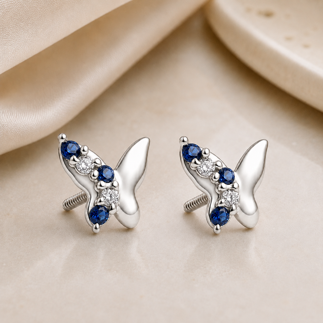 Mila | Butterfly Stone Earrings