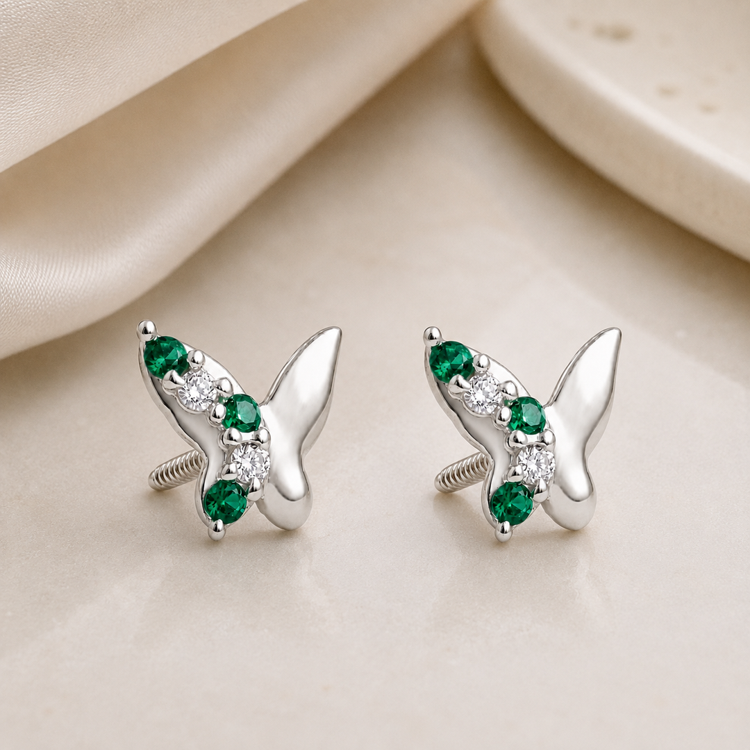 Mila | Butterfly Stone Earrings