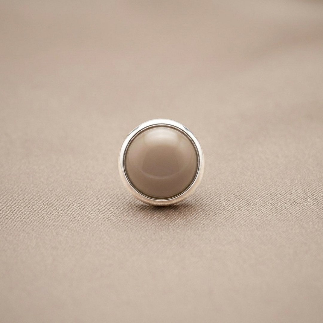 Katori Moti | Round Shaped Silver Nose Pin