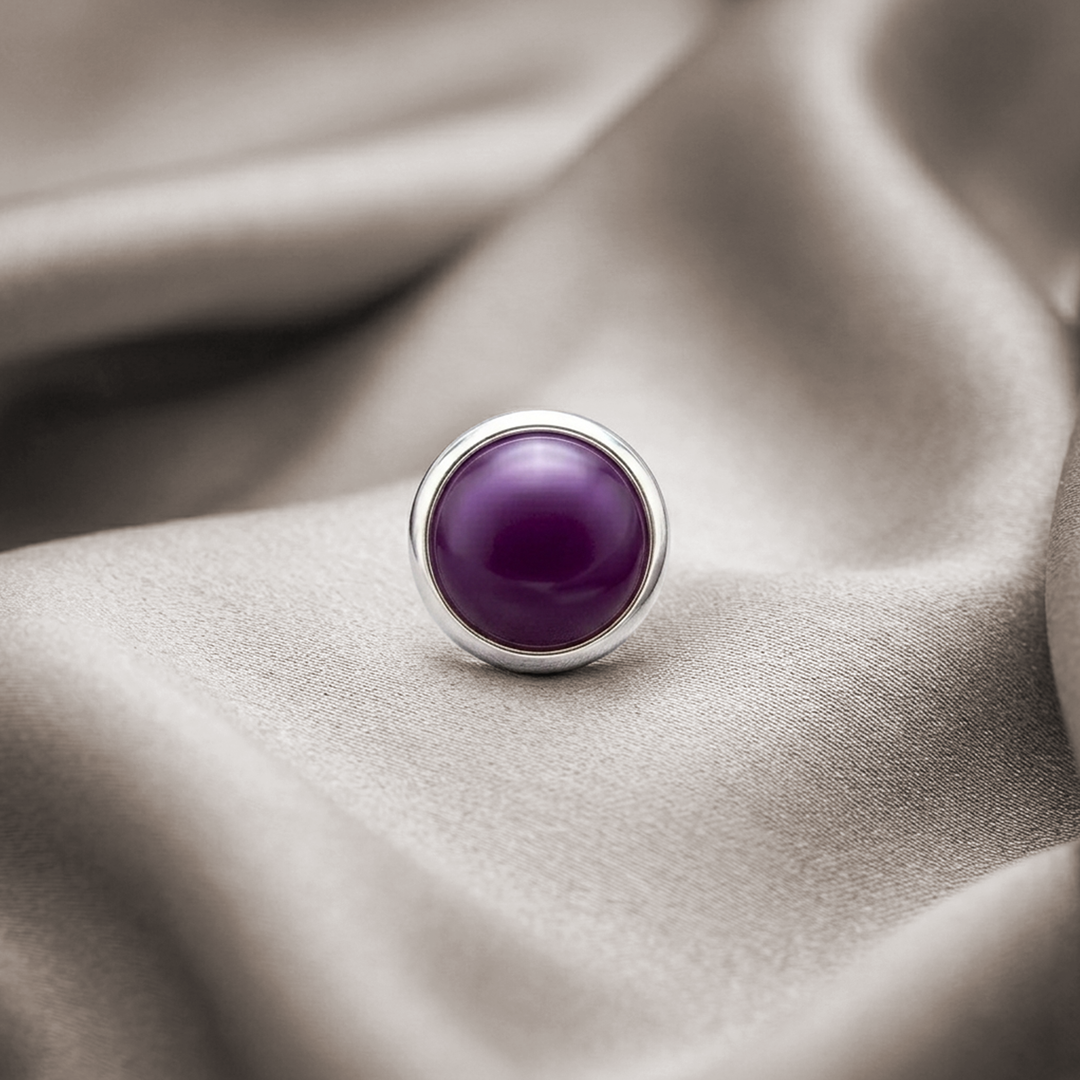 Katori Moti | Round Shaped Silver Nose Pin
