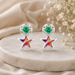 Load image into Gallery viewer, Miraya | Enamel Star Drop Earrings
