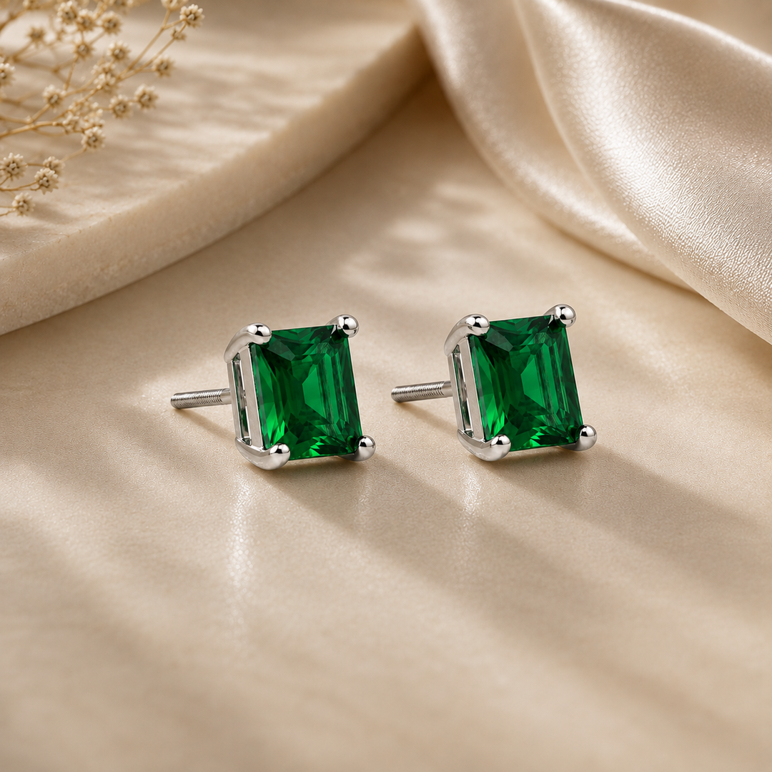 Mukul | Classic Square Stone Studs
