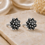 Load image into Gallery viewer, Malini | 9-Stone Flower Shaped Earrings
