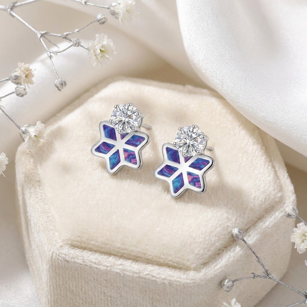 Minal | Geometric Floral Laser Earrings