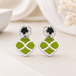 Load image into Gallery viewer, Mohana | Geometric Laser Stone Drop Earrings
