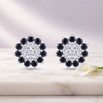 Load image into Gallery viewer, Meena | Two-Tone Floral Halo Earrings
