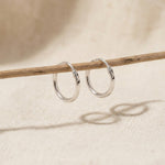 Load image into Gallery viewer, Moksha | Classic Silver Hoop Earrings | 18mm
