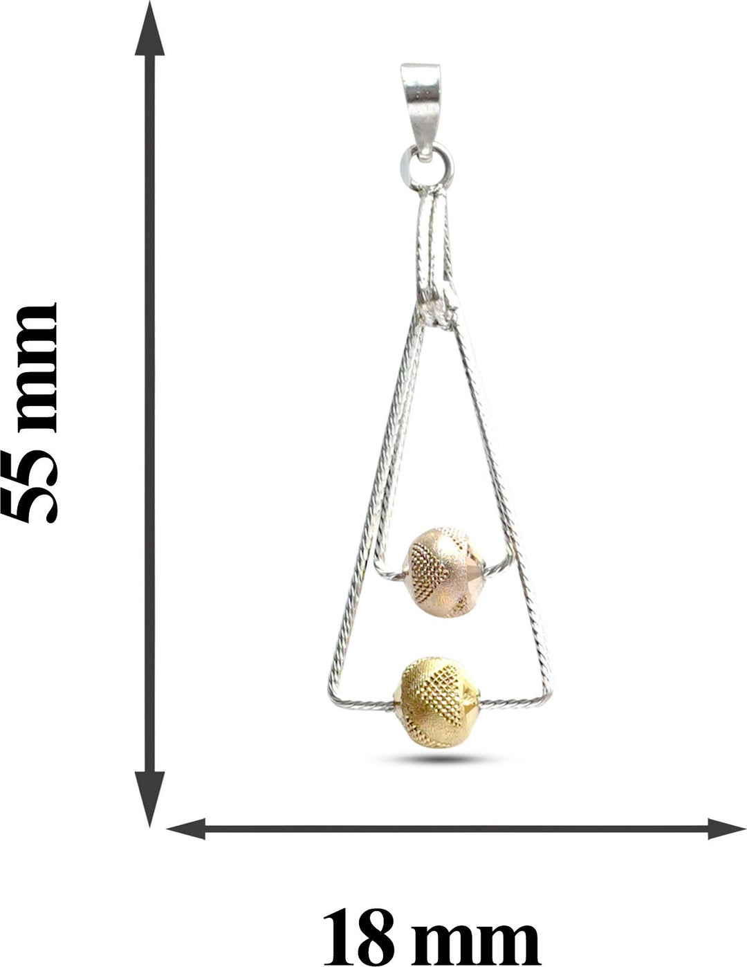 MYNAH Triangle Pendant - Gold Plating | Sterling Silver | MatrikaLT001