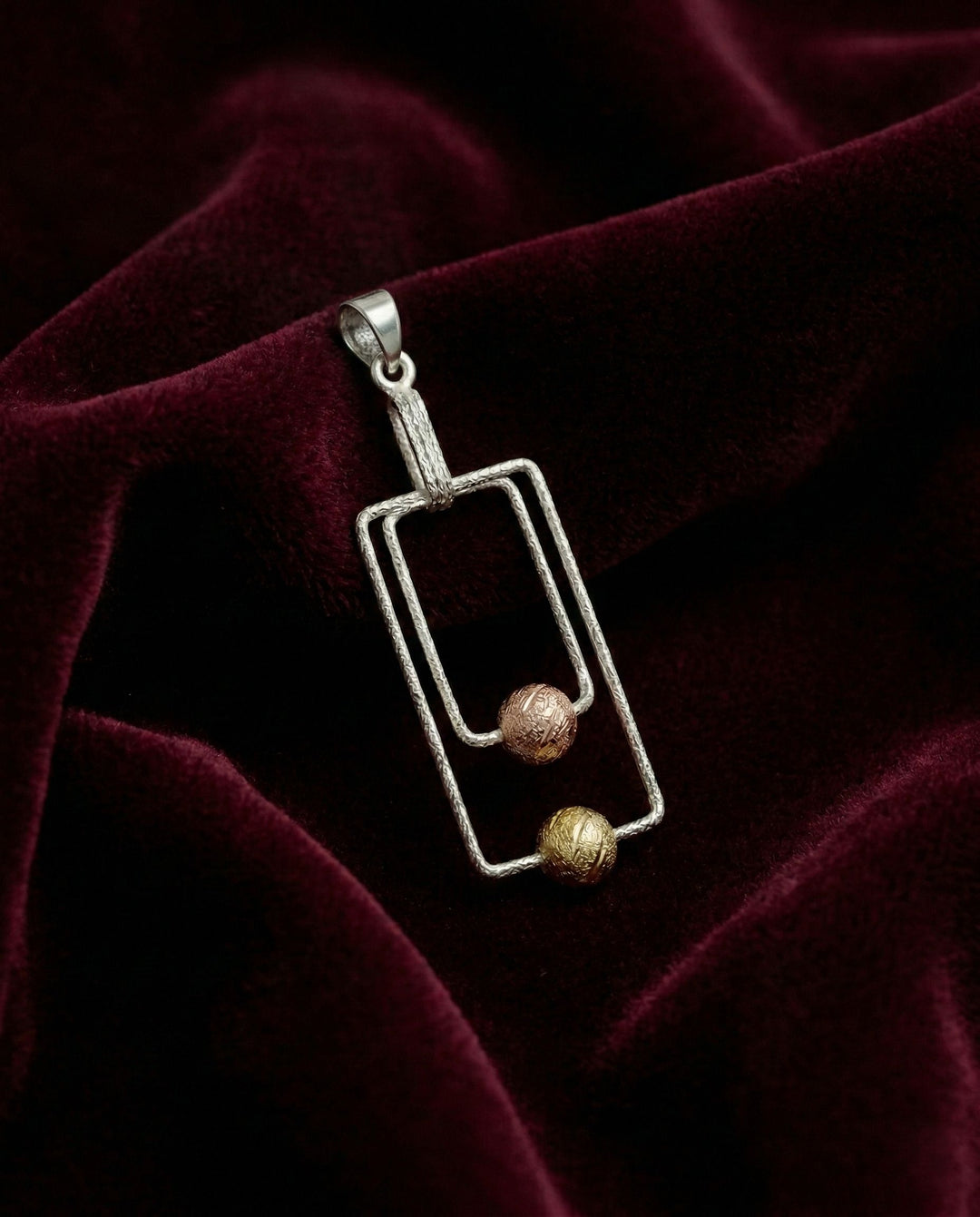 MYNAH Square Pendant - Gold Plating | Sterling Silver | MihiraR001