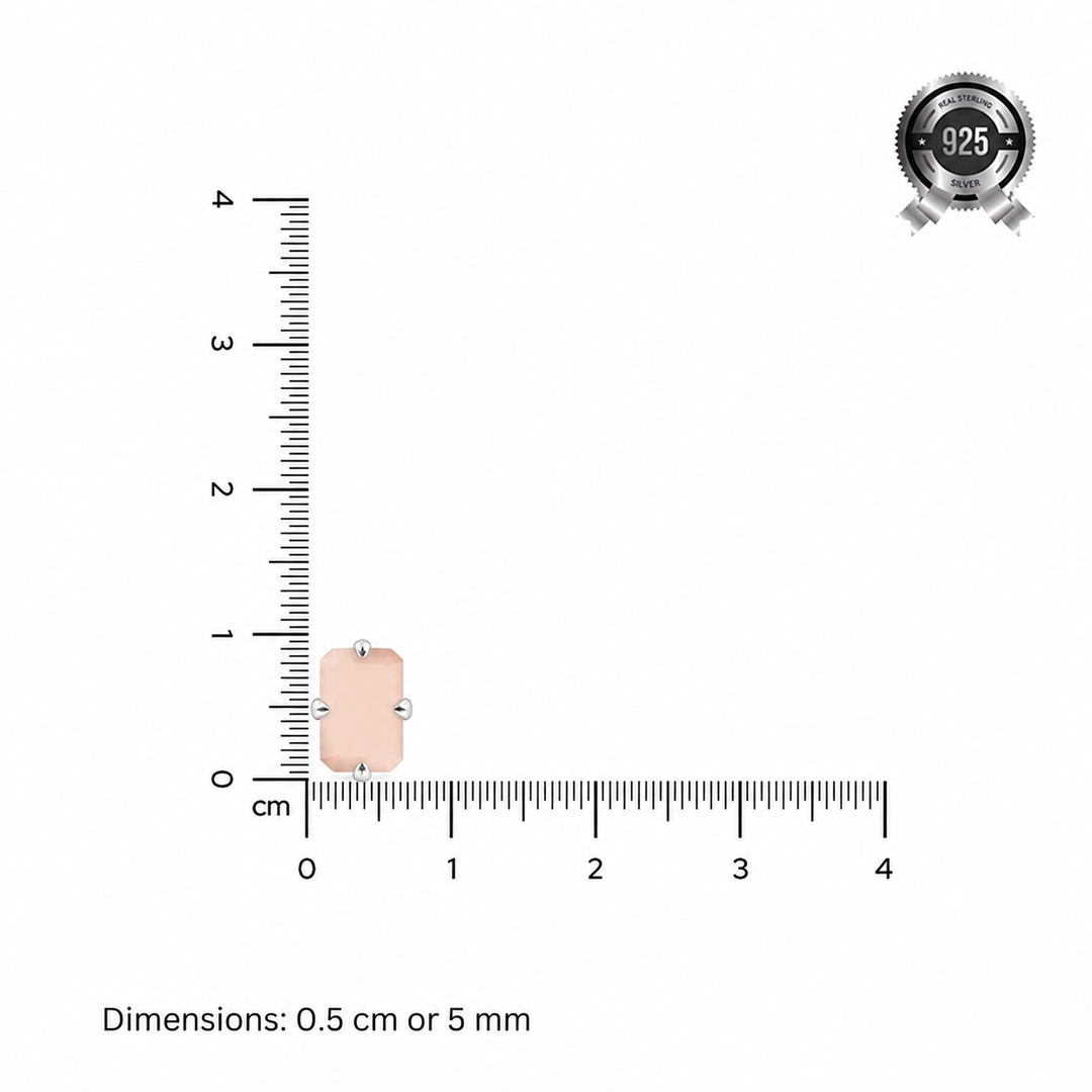 MELORA | RECTANGLE SHAPED SILVER NOSE PIN