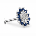 Load image into Gallery viewer, Meena | Two-Tone Floral Halo Earrings
