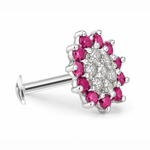 Load image into Gallery viewer, Meena | Two-Tone Floral Halo Earrings
