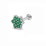 Load image into Gallery viewer, Manya | 7-Stone Flower Shaped Earrings
