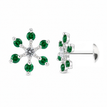Load image into Gallery viewer, Medha | 7-Stone Starburst Stud Earrings
