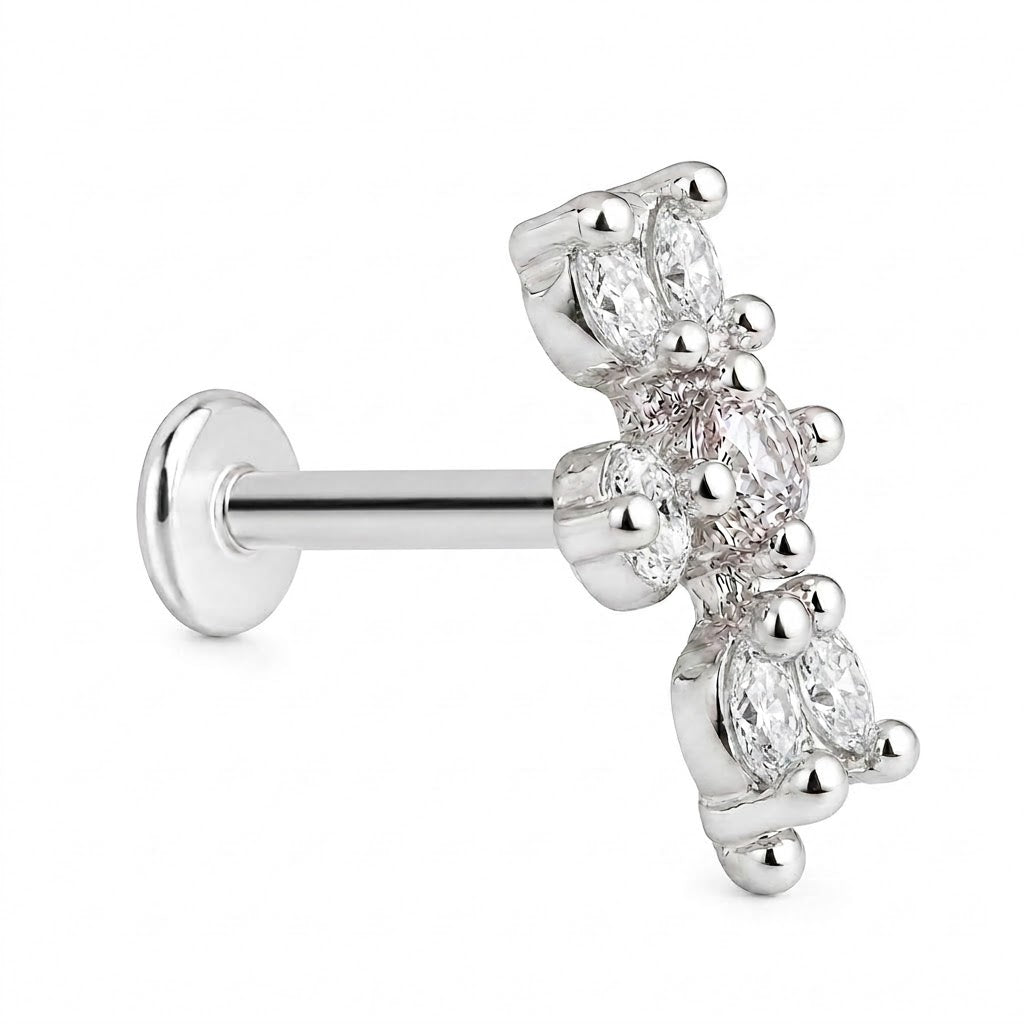 Medha | 7-Stone Starburst Stud Earrings