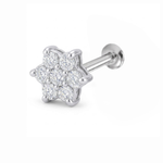 Load image into Gallery viewer, Manya | 7-Stone Flower Shaped Earrings
