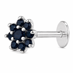 Load image into Gallery viewer, Malini | 9-Stone Flower Shaped Earrings

