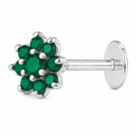 Load image into Gallery viewer, Malini | 9-Stone Flower Shaped Earrings
