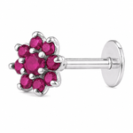 Load image into Gallery viewer, Malini | 9-Stone Flower Shaped Earrings

