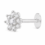 Load image into Gallery viewer, Malini | 9-Stone Flower Shaped Earrings
