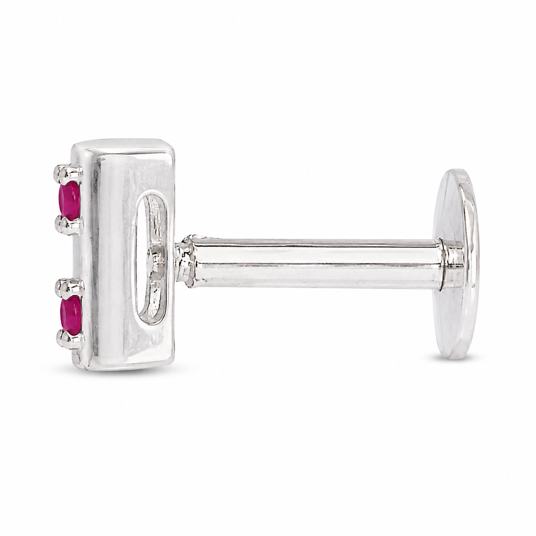 Mitali | 9-Stone Square Stud Earrings