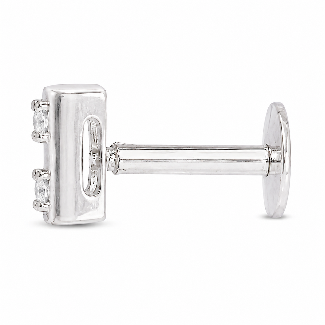 Mitali | 9-Stone Square Stud Earrings